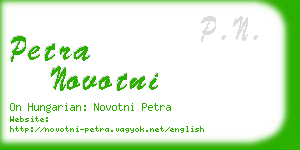 petra novotni business card